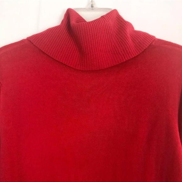 Sherry Taylor Cowl Neck Bell Sleeves Red Sweater Size 2XL EUC - Picture 6 of 8